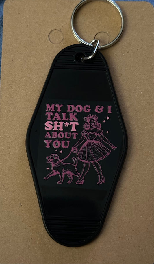 My Dog & I Motel Style Keychain